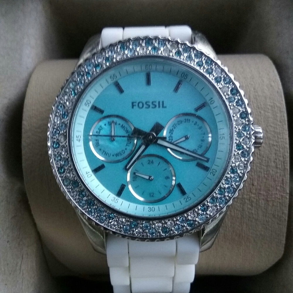 Fossil Aqua Blue ES 2894 Watch